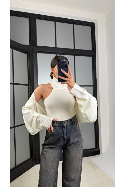 Gaus Ekru Bolero Detaylı İkili Triko Takım GAUS-01170