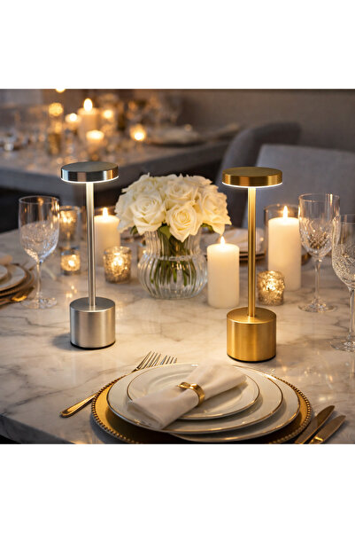 cicizuccaciye Kardy Şarjlı Masa Üzeri Led (Gold)