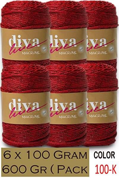 Diva İplik 2,5 мм поліестерна макраме-нитка для сумок (упаковка з 6 штук) 600...
