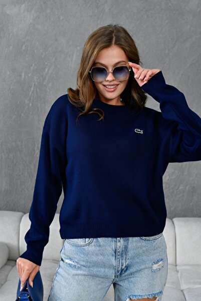 Park Karon Women's Crew Neck Off-Shoulder Loose Knit Sweater 10946