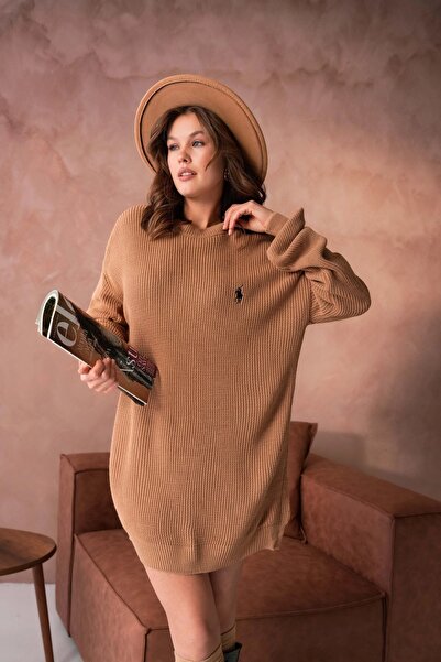 Park Karon Women's Crew Neck Thessaloniki Knit Embroidered Knitwear Tunic 8492