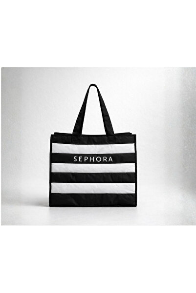 Sephora Beauty Striped Mesh Bag Large