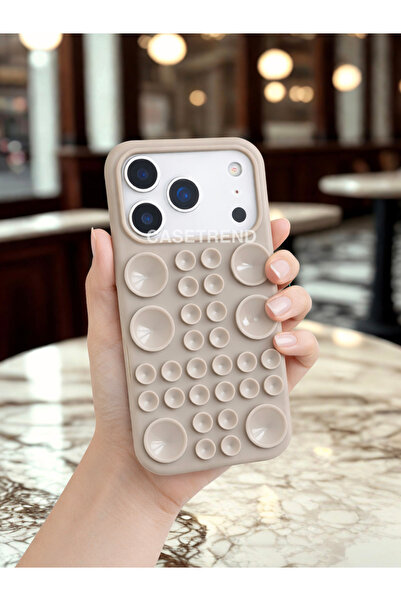 CASETREND iPhone (14 Plus/15 Plus) uyumlu Vantuzlu Bubble Kılıf