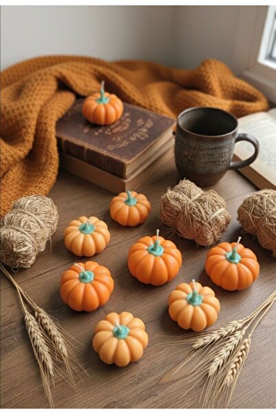 Marlina EL YAPIMI DEKORATİF MİNİ BALKABAĞI MUM