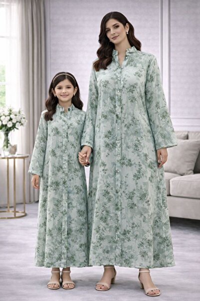 ELLA جلابية خليجيه بارده طقم الام والبنت بالوان عصريه وملفته