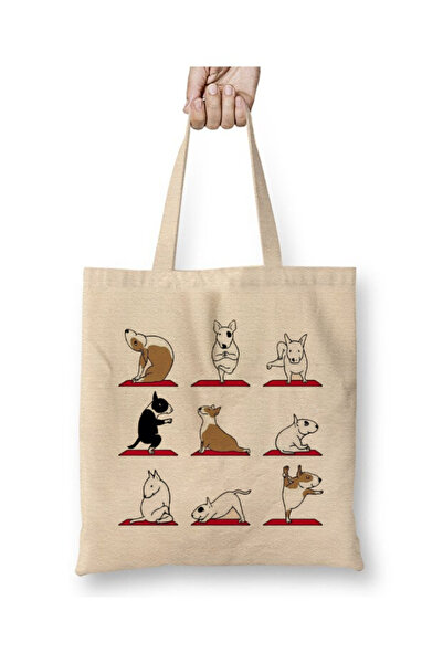 Toyaso British Bull Terrier Terrier Geantă tote pentru yoga și pilates Geantă...