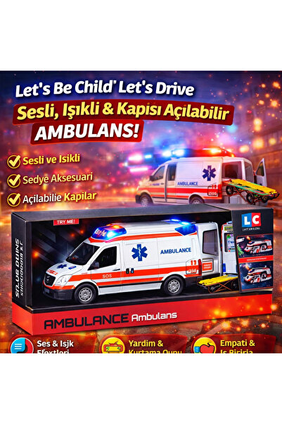TRUST STORE Let's Be Child Let's Drive Ambulance Stretcher with Sound and Lig...