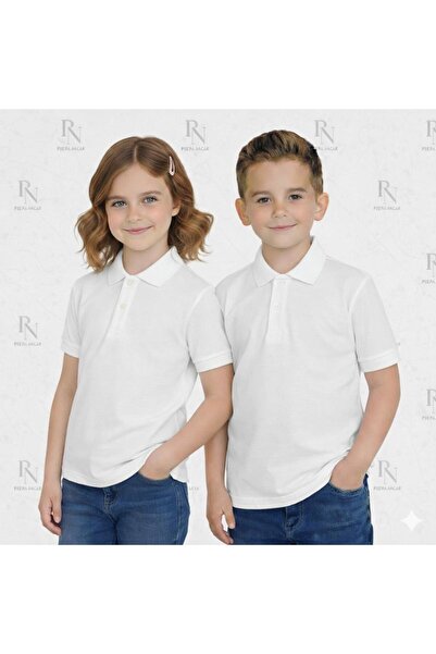 YCN TEKSTİL Children's 100% Cotton Polo Collar School Show and Daily Wear T-S...