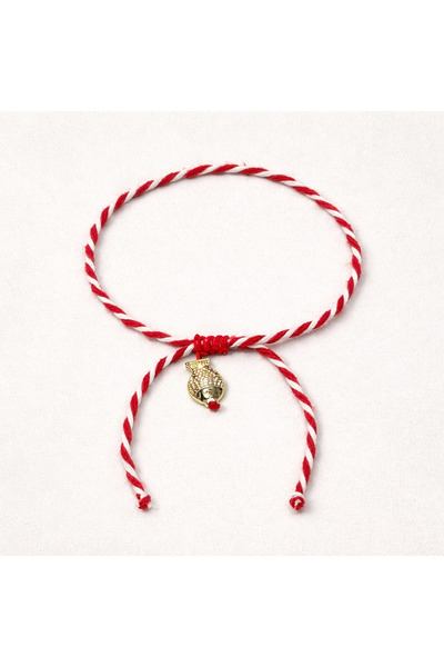 Femenino Gold Balıklı Marteniçka Bileklik Kartlı - Kararma Yapmaz