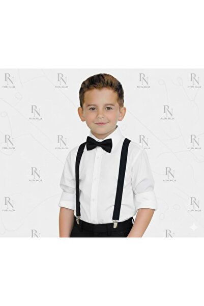 YCN TEKSTİL Set bretele și papion pentru copii - Set de accesorii pentru cost...