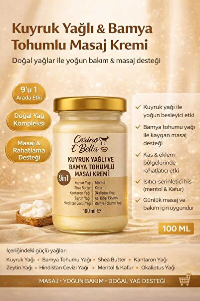 Allians Doğal 100ml Akıllı Masaj Kremi, Kuyruk Yağlı ve Bamya Tohumlu