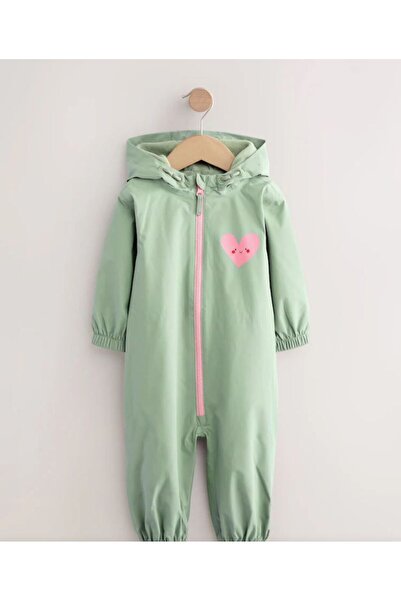 Next Baby Adaçayı Yeşili Su Geçirmez Baskılı Tulum