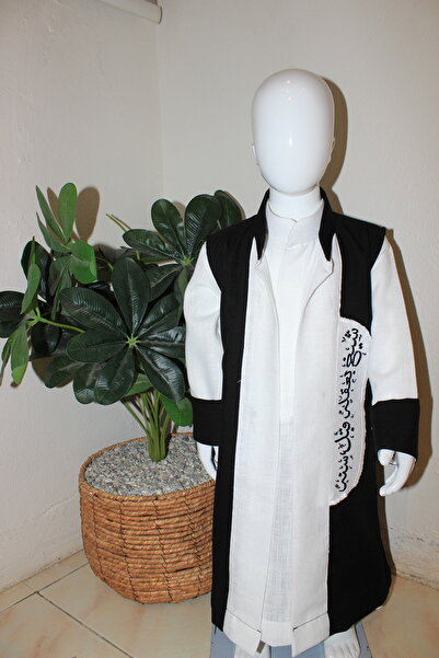 Abaya-AB طقم ولادي 1-ثوب ساده 2-دقله مطرزه مع العباره