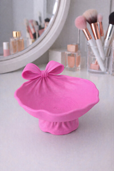 Vescarri وعاء صغير مزخرف بفيونكة لحفظ المجوهرات وسلسلة المفاتيح