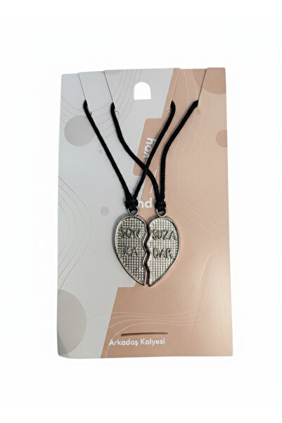 Meneva Aksesuar Sonsuza Kadar İkili Arkadaşlık ve Paylaşılan Kalp Kolye Seti