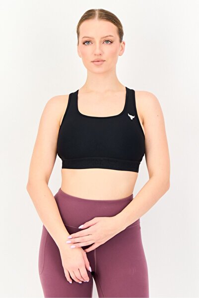 Under Armour Women Brand Logo Padded Sports Bra, Black