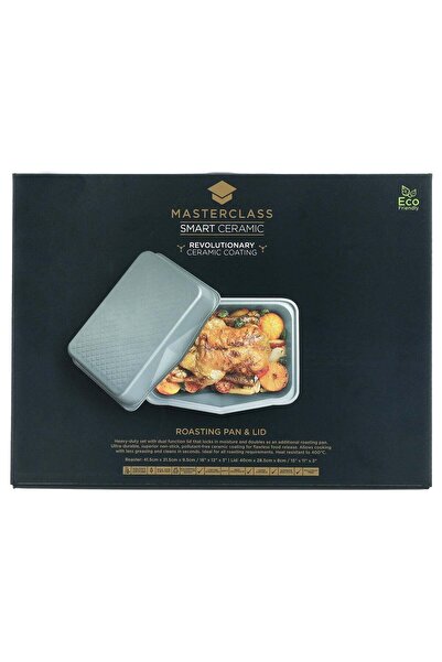 masterclass Roasting Pan & Lid with Ceramic Coating