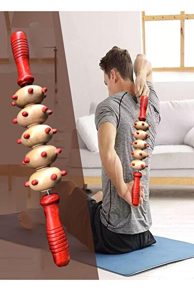 Allians Wooden Cellulite Rotating Massage Stick Roller Hand and Foot Therapy ...