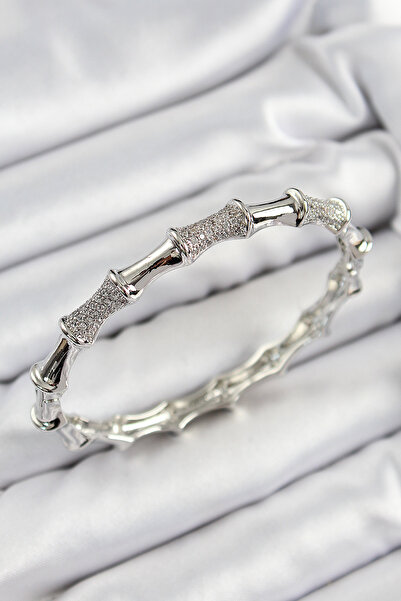 Epilons Brass Zircon Stone Bone Model Silver Color Vip Women's Bracelet - Tj-...