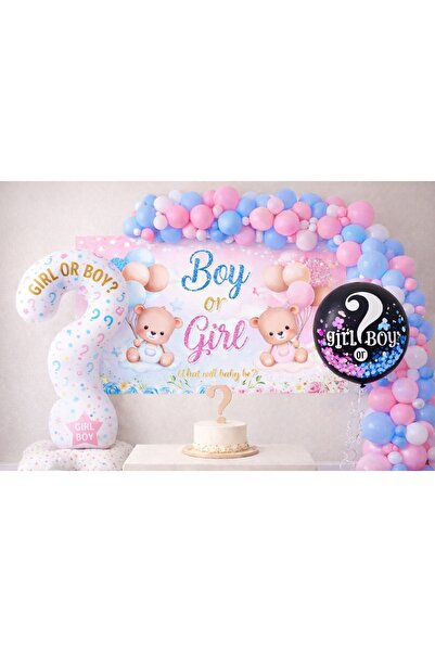 BKMC PARTY SET DE PETRECERE PENTRU DEFINIREA SEXULUI, DECOR LUXOS CU SEMNE DE...