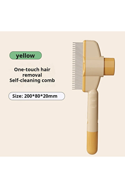 Choice1 yellow Dual-Purpose Comb for Cats Floating Teeth Hair Remover Brush w...