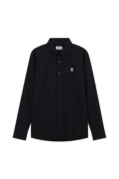 Giordano قميص أكسفورد للرجال بطبعة أسد