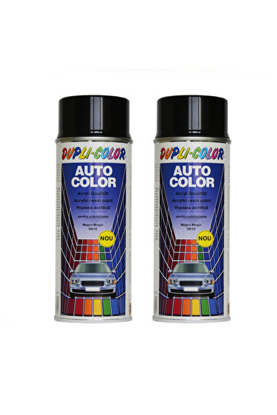 Dupli-Color Pachet 2 x Vopsea Spray Auto Dacia Negru Magic Metalizată 350 ml