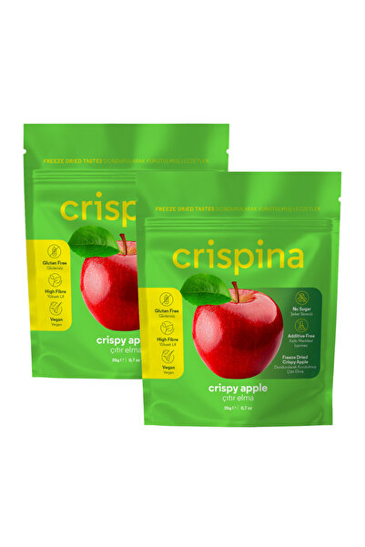 Crispina Daily Freeze Dried Crispy Apple 2X20G - Freeze Dried Fruit with No A...