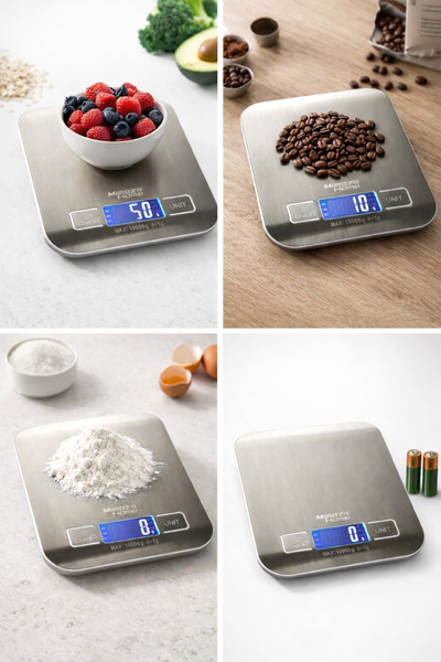 DailyHome Hassas Dijital Mutfak Terazisi 10 Kg – 1 g Hassasiyet, Paslanmaz Çelik