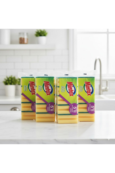 Mintax إسفنجة مموجة 5 قطع 4 أجزاء