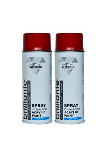 BRILLIANTE Pachet 2 x Vopsea Spray Roșu Carmin RAL 3002 400 ml