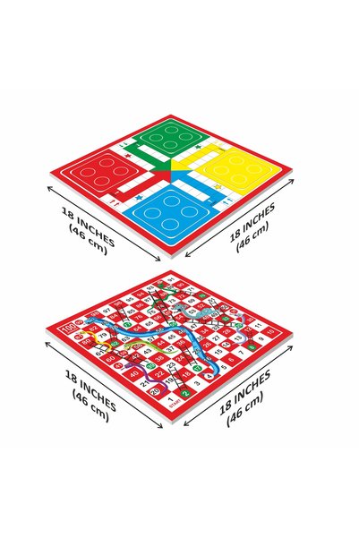 LUDO + Snakes and Ladders Game Board