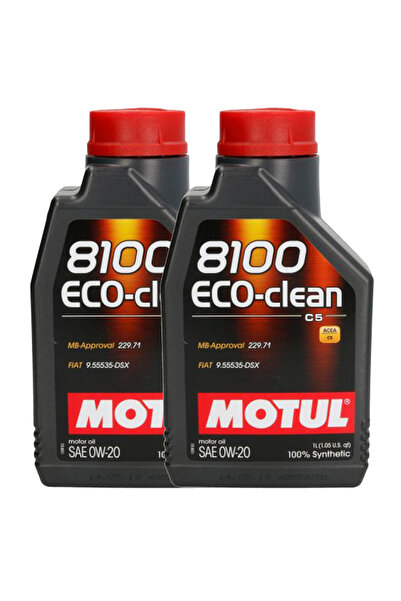 Motul 2 liter package Oil 8100 -Clean 0W20