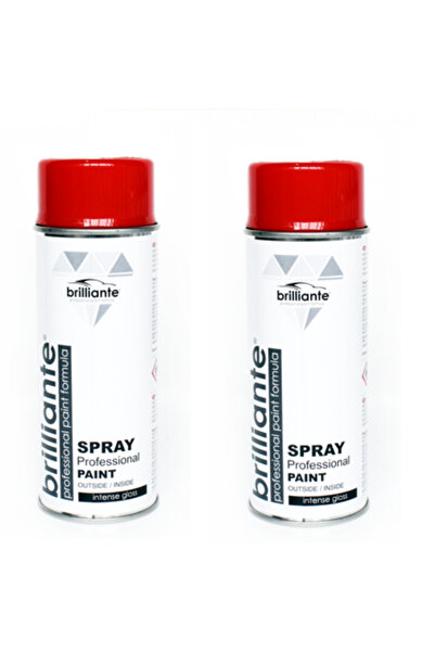 BRILLIANTE Pachet 2 x Vopsea Spray Roșu Foc RAL 3000 400 ml