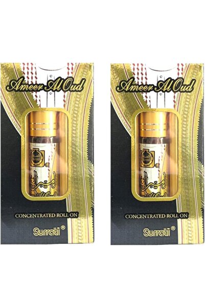 Surrati بلاك عود - زيت عطري دوار 6 مل (عطر) - عبوة من قطعتين