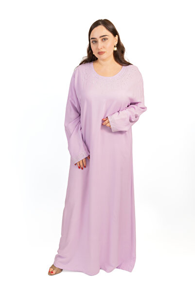 LINELLE جلابيات بنفسجية فاتحة بتفاصيل من الأحجار الفضية