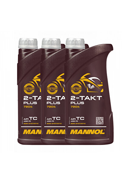 MANNOL Pachet 3 litri Ulei Motor 2-Takt Plus Sintetic (Motoare 2T High-Perfor...