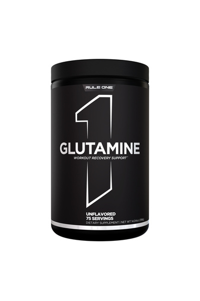 Rule 1 غلوتامين، بدون نكهة، 75 حصة، يعزز الاستشفاء، يدعم ترميم العضلات