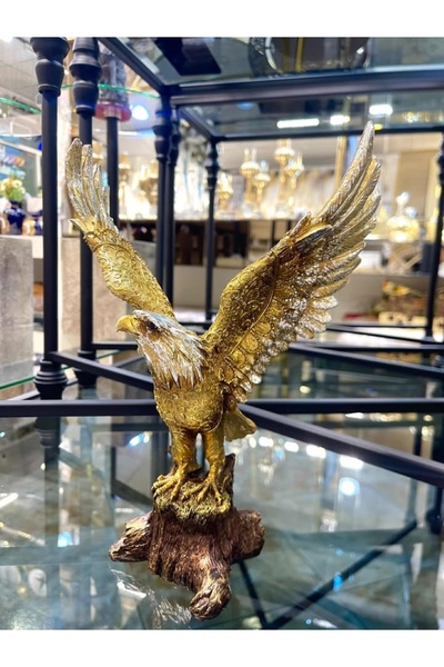 HomeNew مجسم صقر منقوش مطلي نحاس ارتفاعه 30