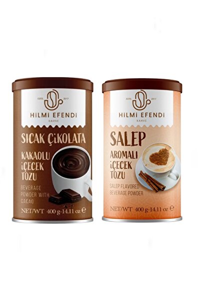 Hilmi Efendi Sıcak Çikolata 400 gr. (Kakaolu İçecek Tozu) & Salep Aromalı İçe...