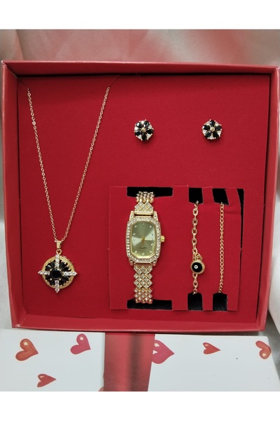 Mumicemum Koncept Kol Saati ve zirkon Kolye Anneler Sevgililer Doğum Günü Hed...