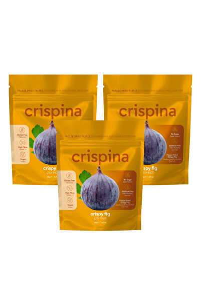 Crispina Daily Freeze Dried Crispy Fig 3X20G - Freeze Dried Fruit Without Sug...