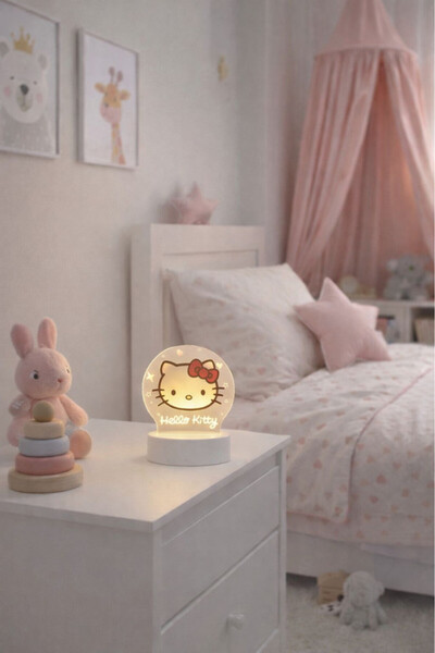 OEM LED Night Light, Hello Kitty 2, 7 Colors, Ambient Light, USB Power or 3 A...