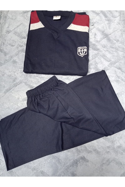 Butik Erkek uzun kollu penye kumaş gecelik takımı