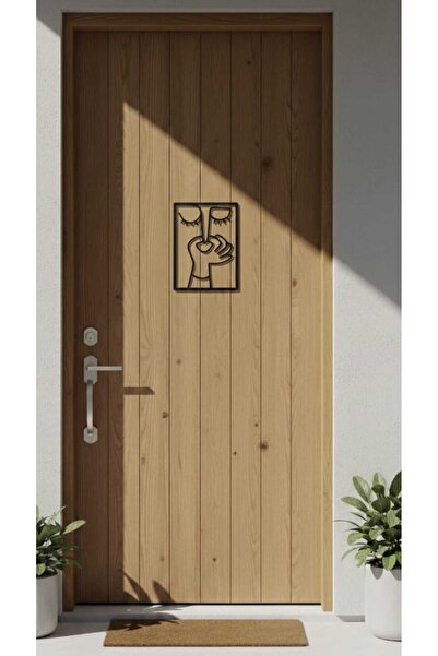 Markasız ucuz BABURA Dekoratif Banyo Kapı Süsü - Esprili Minimalist tablo- WC...