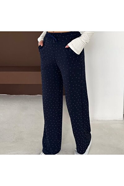 GizSu Butik Taşlı lacivert eşofman altı