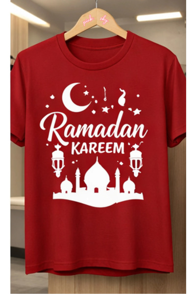 Pink Sky Καλοκαιρινό μπλουζάκι από βαμβάκι με σχέδιο Ramadan1 Kareem