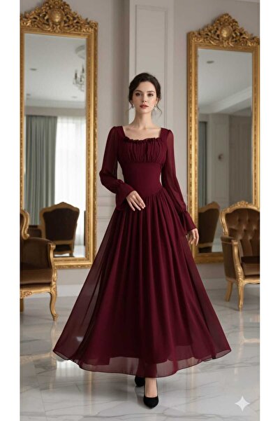 genric Red georgette dress