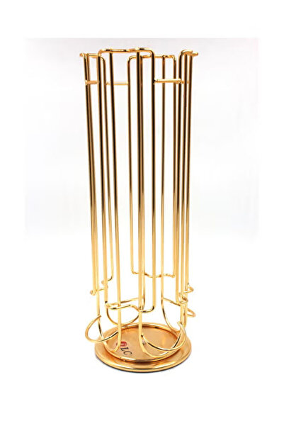 Cady One Coffee capsule holder with a touch of gold chrome, 33x11x11cm