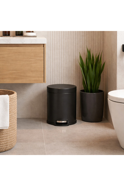 N.zone سلة مهملات ستانلس ستيل بدواسة – تصميم مودرن فاخر للحمام والمطبخ